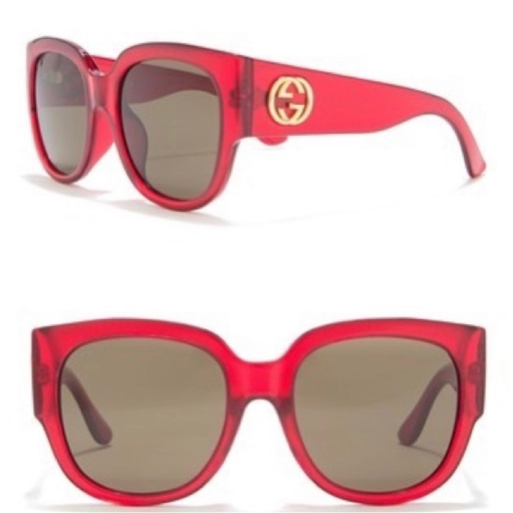 Red sparkle Gucci sunglasses